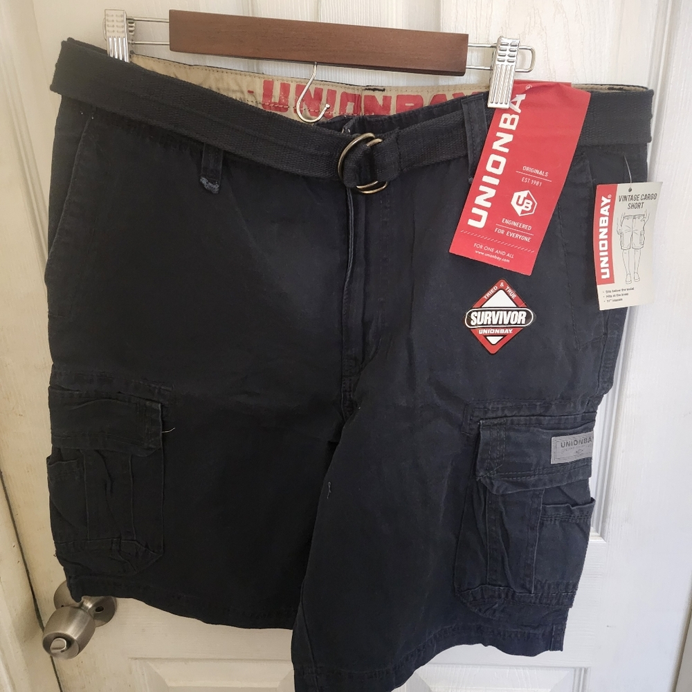 Union Bay Cargo shorts with belt